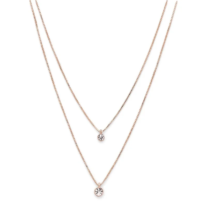 Best necklaces and pendants with heart-shaped designs for a romantic look-Lucia Rose Gold Plated Necklace