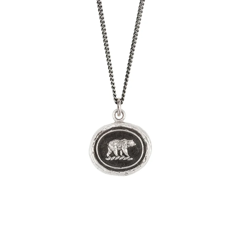 Personalized necklaces and pendants with coordinates for a meaningful location-based gift-Mother Bear