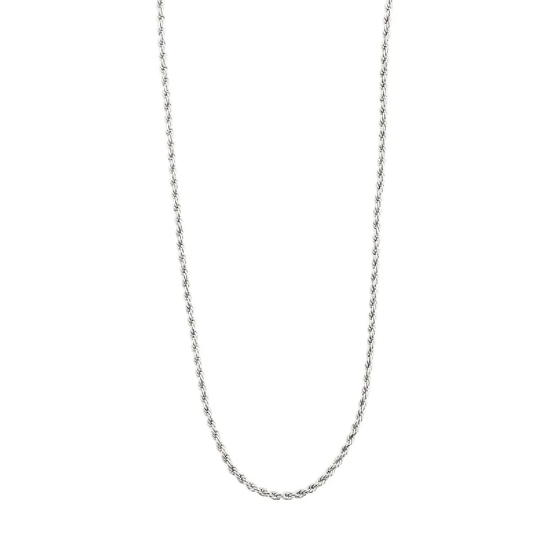 Best necklaces and pendants for everyday wear with minimalist designs-Pam Silver Plated Rope Chain