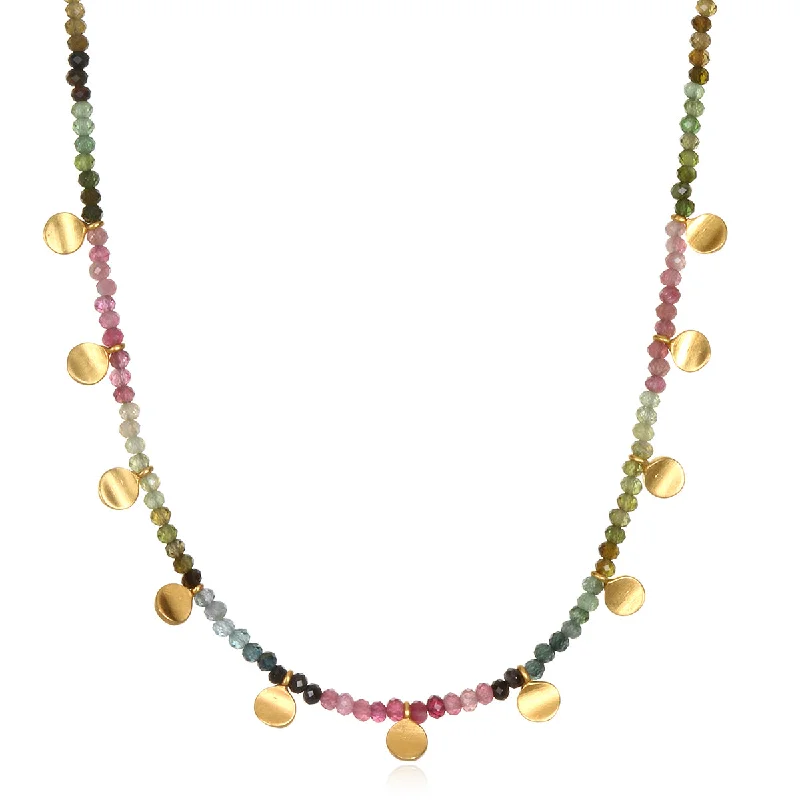 Fashionable necklaces and pendants with birthstones for a personalized gift idea-Peace & Protection Tourmaline Choker