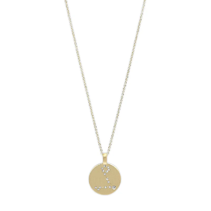 Simple necklaces and pendants with bar pendants for a sleek modern design-Pisces Star Sign Gold Plated Necklace