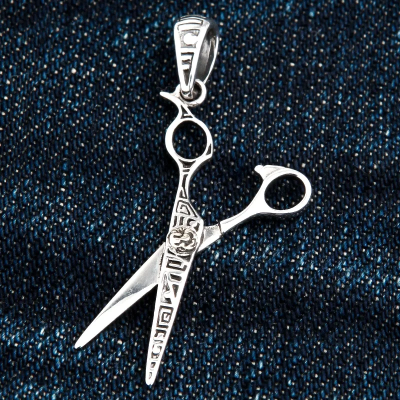 Best necklaces and pendants with matching rings for a coordinated jewelry set-Scissors Sterling Silver Pendant