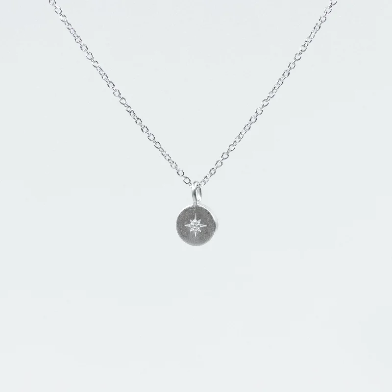 Beautiful necklaces and pendants with natural stones for an earthy, organic vibe-Brushed Silver Crystal Starburst Necklace