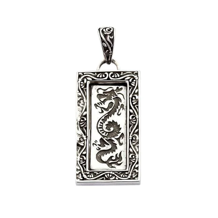 Best necklaces and pendants with butterfly pendants for a delicate, light style-Silver Dragon Pendants