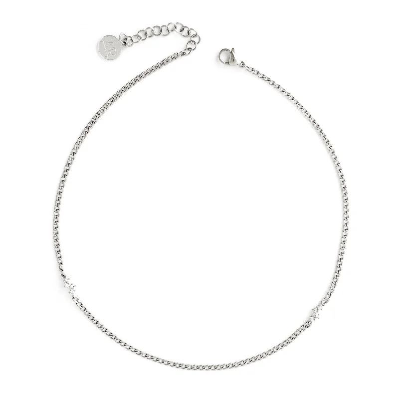 Beautiful necklaces and pendants with moon and star charms for a dreamy effect-Silver Plated Strada Necklace