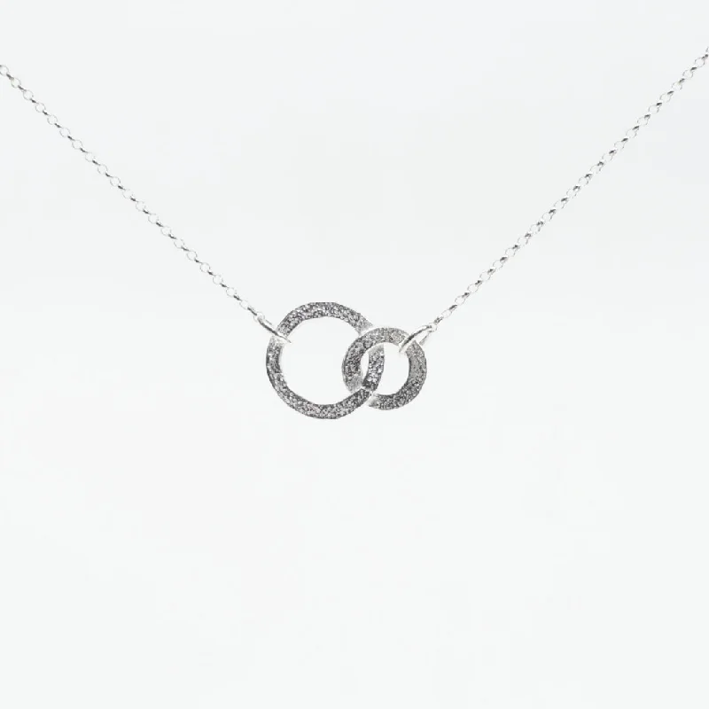 Best necklaces and pendants with butterfly pendants for a delicate, light style-Silver Small Double Hammered Necklace