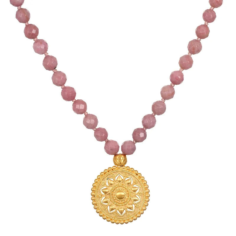 Unique necklaces and pendants with vintage-inspired designs for timeless appeal-Spiritual Evolution Rhodonite Mala