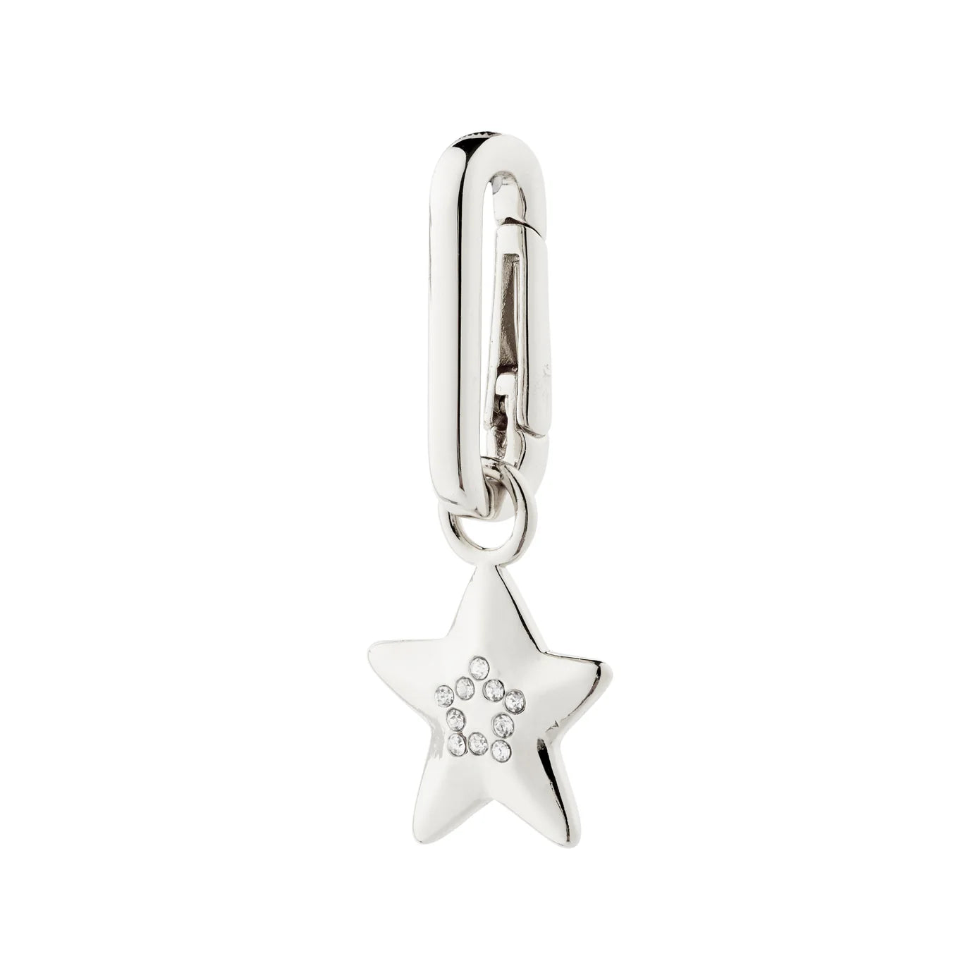 Stunning necklaces and pendants with ruby and diamond combinations for a luxurious effect-Star Silver Plated Charm