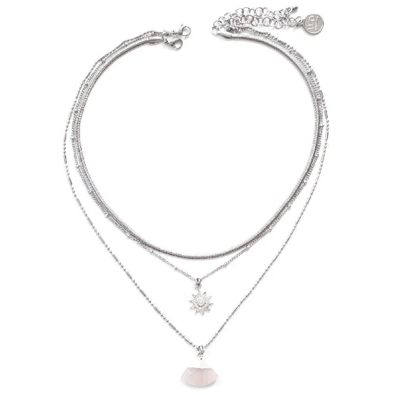 Beautiful necklaces and pendants with moon and star charms for a dreamy effect-Silver Plated Sunny Necklace