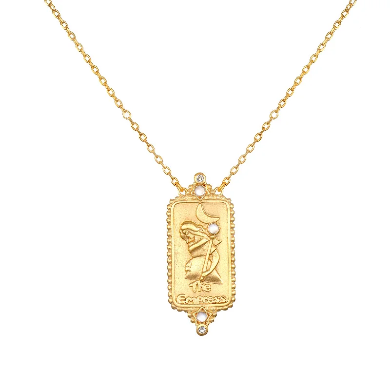 Best necklaces and pendants with vintage coin pendants for a unique accessory-The Empress Tarot Necklace