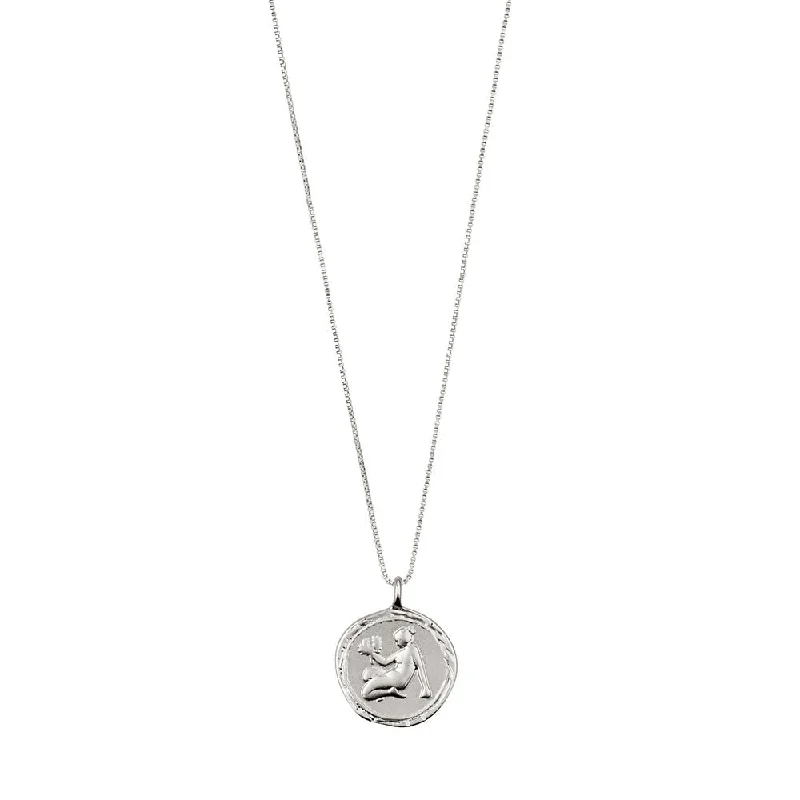 Necklaces and pendants with abstract shapes for a modern, creative appearance-Virgo Silver Plated Necklace